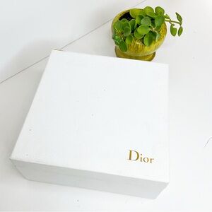 Dior White Textured Box with Gold Logo